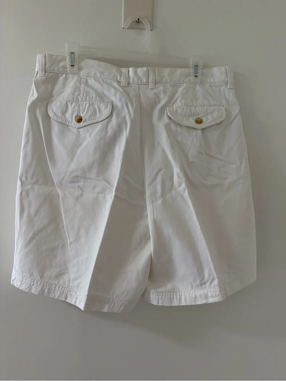 John Ashford Cream-White Men's Flat Front Shorts